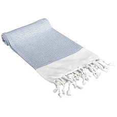 OLIVE&LINEN 迷你條紋 Didyma 土耳其手廚房毛巾廚房毛巾 82 x 41 x 0.26 cm, 1個, 海軍藍