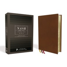 (英文圖書) Nasb Thinline Bible Premium Goatskin Leather Brown Premier Collection Black Letter Gauf... Leather, Zondervan, 英文, 皮革