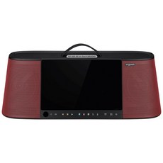 音圓 N2-800 手提伴唱機，無線藍牙連接，觸控螢幕操作，輕巧便攜設計，隨時隨地歡唱。, 黑/紅