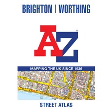 (英文圖書) Brighton and Worthing A-Z Street Atlas 平裝版, Geographers' A-Z Map Compan..., 英文
