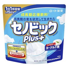 ROHTO 樂敦 成長期能量Plus+補充飲沖泡粉 優格口味, 1個, 1入, 180g