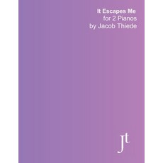 (英文圖書) It Escapes Me for 2 Pianos: Full bound score for performance study and review 平裝版, Independently Published, 英文