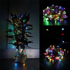 BY 太陽能八功能庭院裝飾燈串, 正白，暖白，彩色, 1個