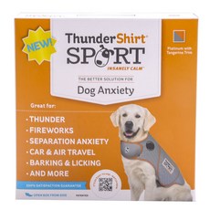 THUNDER WORKERS 狗狗安定背心 淺灰色, 1個