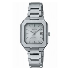 CASIO 卡西歐 SHEEN 韓國正品太陽能女款手錶 SHS-4528J-7AJF 銀色