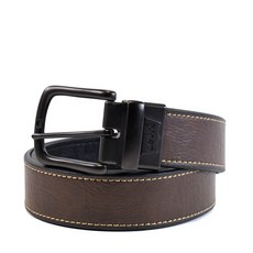 Levis 男款 縫線邊素面雙面用寬版皮帶