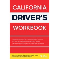 (英文圖書) California Driver's Workbook: 360+ State-Specific Questions to Assist You in Passing Your Lea... 平裝版, Driving School, 英文