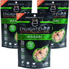 ENLIGHTENED 蠶豆酥 芥末口味, 3包, 128g