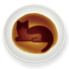 ARTHA 貓咪造型凹凸醬油碟, 1個, 等待的貓