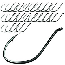 gamakatsu Big River Bait NS 魚鉤 黑色, 25個, 25入