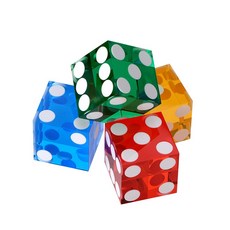 水晶透明骰子 19mm 直角大骰子 彩色骰子 夜店酒吧KTV桌遊, 綠色, 1個