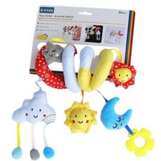 JIEVCE 嬰兒床掛活動螺旋玩具 0個月以上感官發展, 圖片款(現貨)