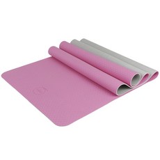MAJI SPORTS 2 Tone TPE 優質瑜伽墊, 粉色+灰色
