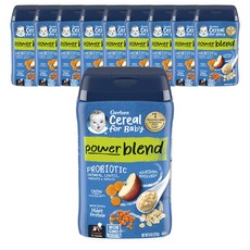 Gerber 嘉寶 Power Blend綜合麥片糊, 混合口味(燕麥+小扁豆+紅蘿蔔+蘋果), 227g, 10罐