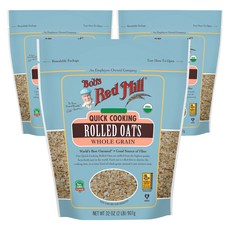 Bob's Red Mill Quick Cooking全榖燕麥片, 3包, 454g