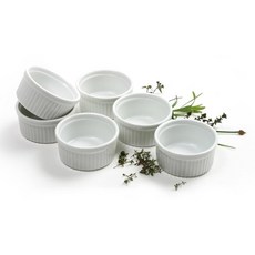 Norpro 陶瓷舒芙蕾杯 90ml, 6入, 白色