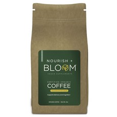 NourishBloom 蘑菇配方咖啡研磨, 1個, 113.3克, 研磨咖啡