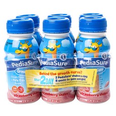 Abbott 亞培 PediaSure 小安素 孩童成長奶昔, 草莓口味, 237ml, 6瓶