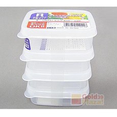 BO雜貨【SV8212】方型保鮮盒 (100ml*4) 便當盒 廚房收納 冰箱冷藏 微波爐 餐廚 保鮮 食物食材, 1個, 1