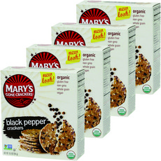 MARY'S GONE CRACKER 無麩質餅乾 黑胡椒口味, 4盒, 184g