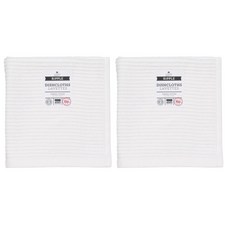 now DESIGNS 波紋印花洗碗布, 4件, 白色的