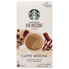 STARBUCKS 星巴克 Via即溶拿鐵咖啡, 摩卡咖啡, 5件