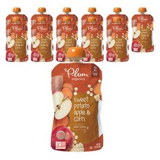 Plum organics 兒童果泥, 蘋果紅薯玉米口味, 99g, 12包