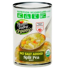 Health Valley 無鹽豌豆湯, 1罐, 425g