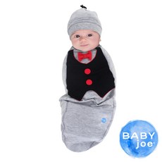 BABYjoe 穿套式實用造型包巾彌月套組-大人物西裝先生