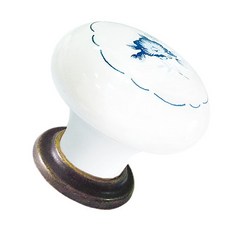 Mydiy 英式鄉村風陶瓷把手 菫花加圈 202 瓷珠 直徑37mm, 1個