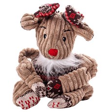HuggLeHouNDs Knotty Duck 狗狗填充玩具 L, 1個, 穿毛衣的魯迪
