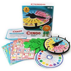BINGO英文轉盤遊戲：顏色形狀認知、單詞數學賓果早教桌遊，趣味學習互動, 詳見包裝, 1個
