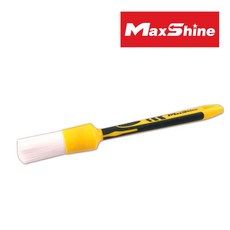 MaxShine細節刷(塑膠柄-白毛) 洗車刷 鋼圈刷 門框刷 內裝刷 汽車美容 洗車, 黃色和白色, 1支