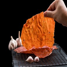 味味屋肉干 蒜味豬肉紙，酥脆薄片，嚴選豬肉，傳統工藝，獨立包裝，台灣零食, 140g, 1個