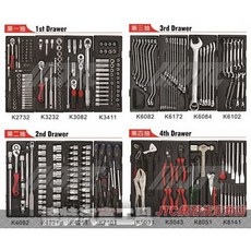 JTC-279 四抽工具組 達特汽車工具 專業汽車維修工具套裝 多功能工具組合, 1個, 工具