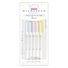 ZEBRA 斑馬牌 MILDLINER雙頭柔性螢光筆 5色組, 1個, 軟M