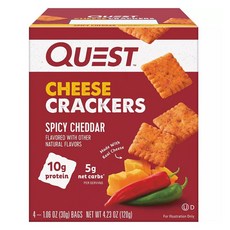 Quest 辣味切達起司餅乾 4包入, 1盒, 120g
