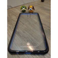 Phonebao OPPO R17/R17 Pro 金屬邊框鋼化背殼 PC背板 耐磨 防刮 保護殼, 藍黑框