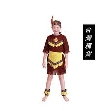 瘋狂派對 萬聖節服裝 兒童變裝服 可愛印地安少女服 萬聖節裝扮 變裝派對