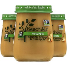 BeechNut 水果泥 113g, 3罐, 香蕉橘子鳳梨口味
