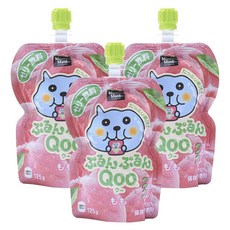 Qoo Purun Purun Qoo果汁凍飲 水蜜桃口味, 3個, 125g