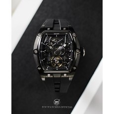 MEGIR 美格爾 MN2242G系列 鏤空機械 酒桶型 男士手錶 橡膠錶帶 自動機械錶