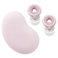 集中耳栓矽膠型耳塞附收納盒 粉紅色, 2入, 1個