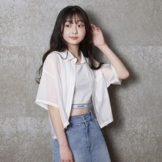 LOVETOXIC 女童款泡泡紗短袖襯衫+內搭無袖背心套裝