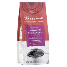 Teeccino 蘑菇草本咖啡冬蟲夏草五味子, 284g, 研磨咖啡