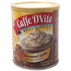 Caffe D'Vita 焦糖拿鐵混合冰咖啡, 1個, 540g