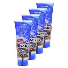 FEATHER Hi Shave保濕刮鬍凝膠, 4個, 230g