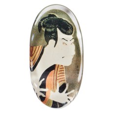 Ishida 日式畫圖案橢圓筷架 小, 1個, 江戶準尉