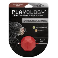 PLAYOLOGY 寵物狗用牛肉味多邊形球玩具 S號 6.8kg, 1個, 紅色的