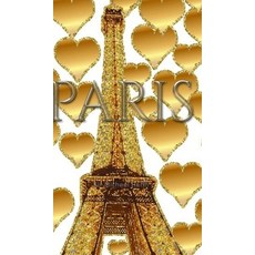 Paris gold glitter Hearts eiffel Tower creative blank journal 精裝版, Blurb, 英文